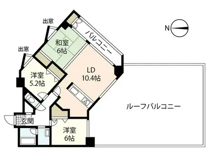 サウスウエストプラザ(3LDK/8階)の間取り写真