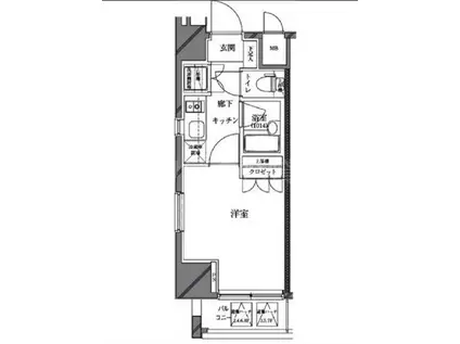 セジョリ蒲田(1K/5階)の間取り写真