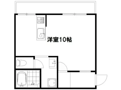 川庄ハイツ(ワンルーム/2階)の間取り写真