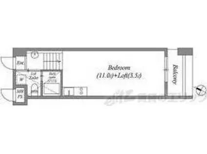 COSMOLIFE KATAYAMA(ワンルーム/7階)の間取り写真