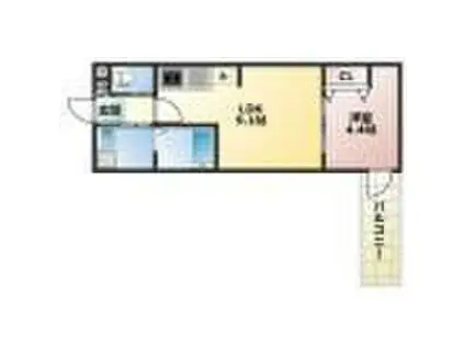 ALEGRIA垂水(1LDK/3階)の間取り写真