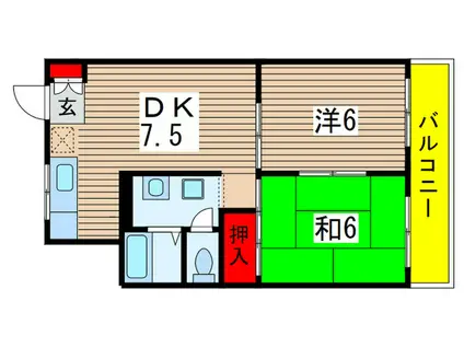 花光マンション(2DK/3階)の間取り写真