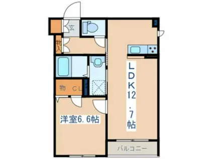 メゾンアルモアーズ(1LDK/2階)の間取り写真