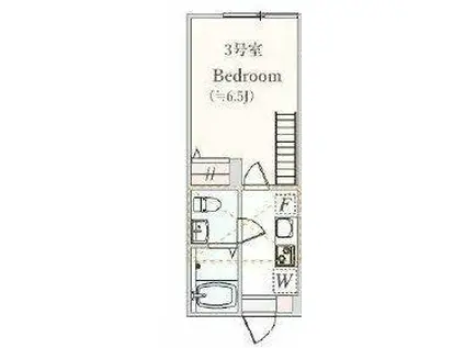 アザーレ・パッシオ小田急相模原(1K/2階)の間取り写真