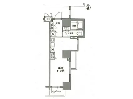 エムレジデンス渋谷神泉(ワンルーム/10階)の間取り写真