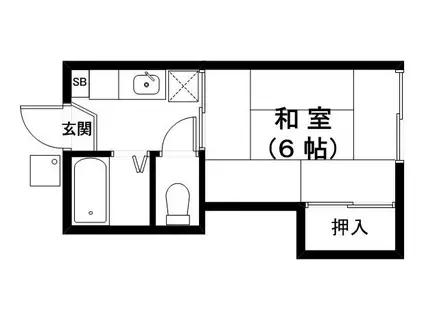 アムネス音羽(1K/2階)の間取り写真
