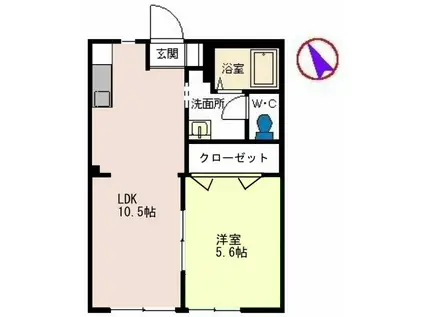 ファミール21(1LDK/1階)の間取り写真