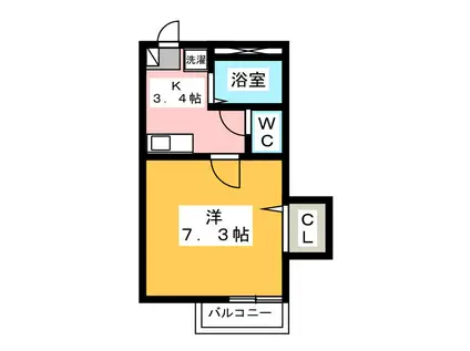 エム・ティ・ファミール練馬(1K/1階)の間取り写真