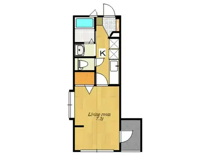 TSUGUMI(1K/4階)の間取り写真