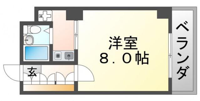 GRAN PINO 桃山台(ワンルーム/2階)の間取り写真