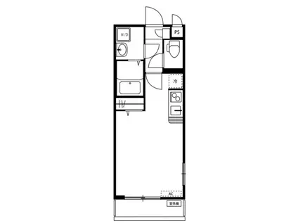 サンローヤル(ワンルーム/3階)の間取り写真