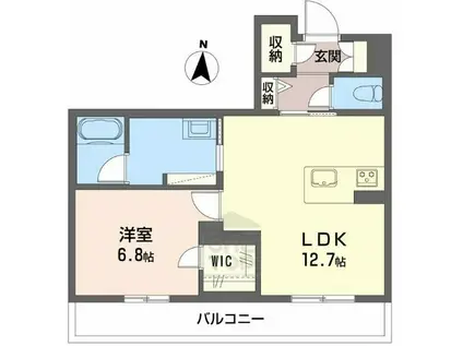 和の社 江坂(1LDK/3階)の間取り写真
