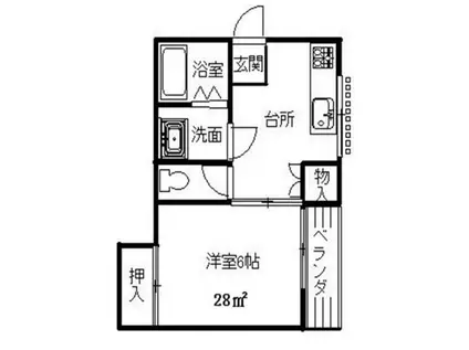 エムエスクイーン(1K/1階)の間取り写真