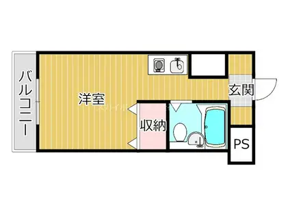 メゾン・ド・サンディーク(ワンルーム/3階)の間取り写真