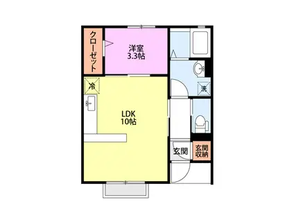 フォレメゾン(1LDK/1階)の間取り写真