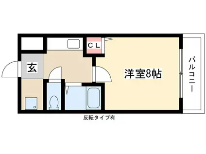 コア・パレス(1K/4階)の間取り写真