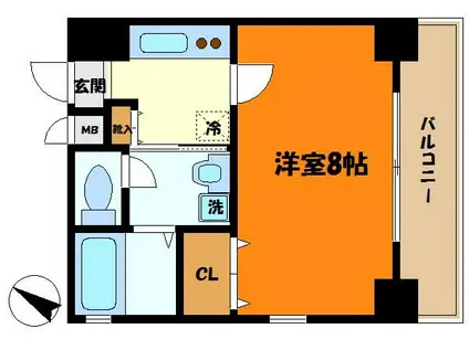 リブリ・新丸子(1K/2階)の間取り写真