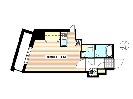 アムール南烏山(ワンルーム/2階)の間取り写真