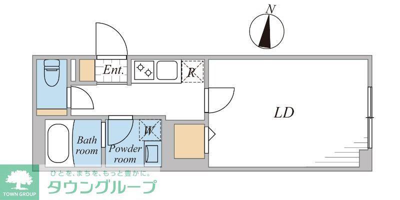 LEGALAND桜新町ANNEX(1K/4階)の間取り写真