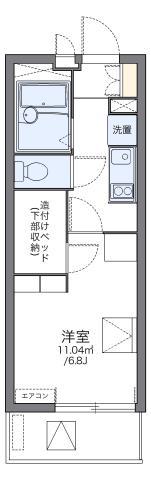 レオパレスLEBEN京橋(1K/4階)の間取り写真