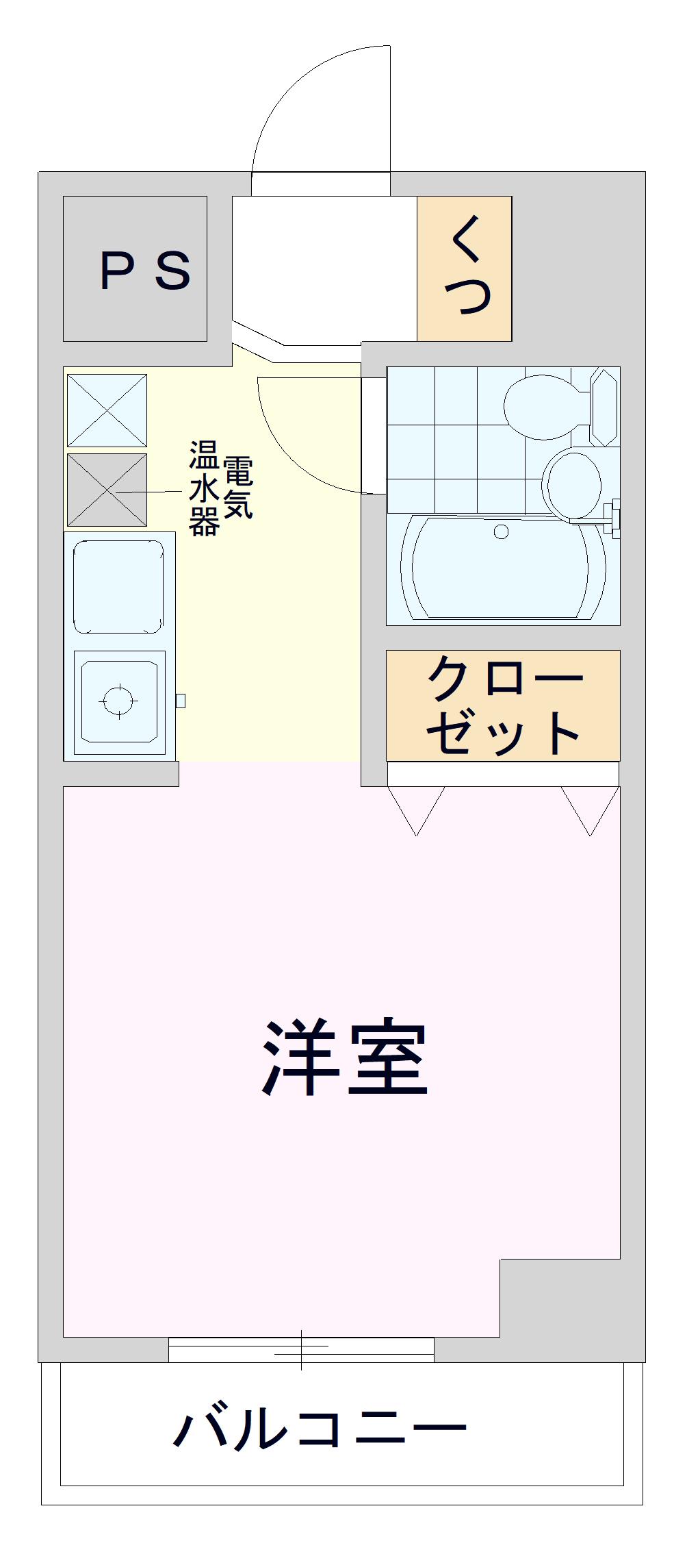 フレックス西八王子(1K/9階)の間取り写真