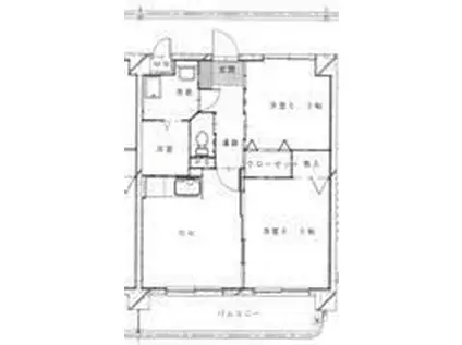 ノベハイツ(2DK/3階)の間取り写真