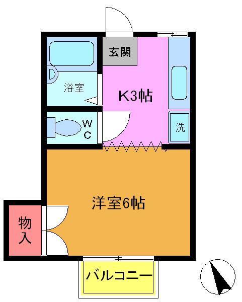 ドルミレポ(ワンルーム/1階)の間取り写真