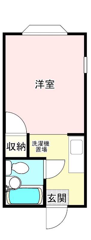 シャトルいざき(1K/1階)の間取り写真