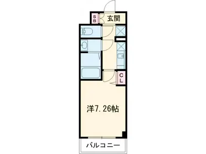 COCO-SURFRIDER(1K/3階)の間取り写真