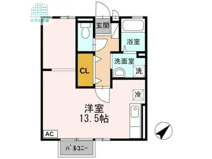 セジュールナガイII(ワンルーム/2階)の間取り写真