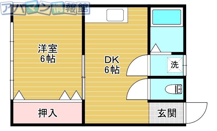 コーポ池田(1DK/2階)の間取り写真