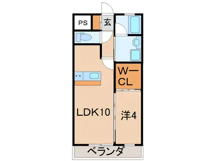 エルセラーン・プリマ(1LDK/3階)の間取り写真