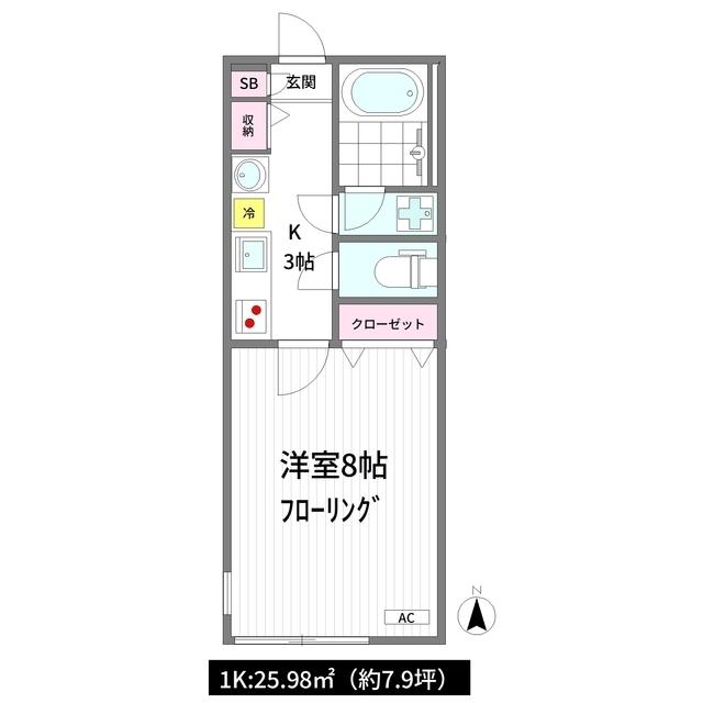 コンフォール吉祥寺イースト(1K/3階)の間取り写真