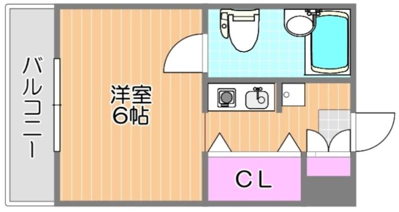 ラ・メール撫川(ワンルーム/1階)の間取り写真