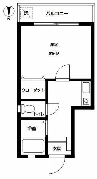 マチェール駒沢(1K/1階)の間取り写真