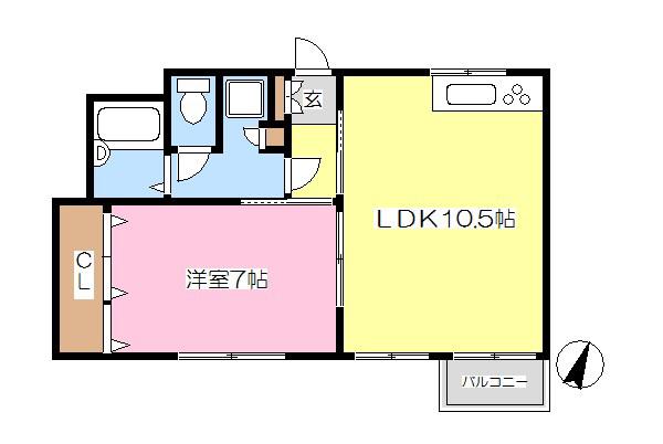 フォーレスト(1LDK/3階)の間取り写真