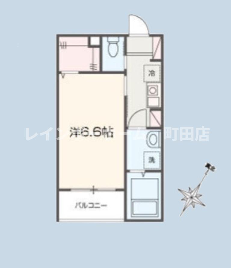MELLAS相武台前6(1K/2階)の間取り写真