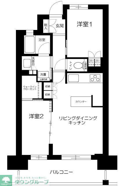 BRILLIA多摩ニュータウン E棟(2LDK/11階)の間取り写真