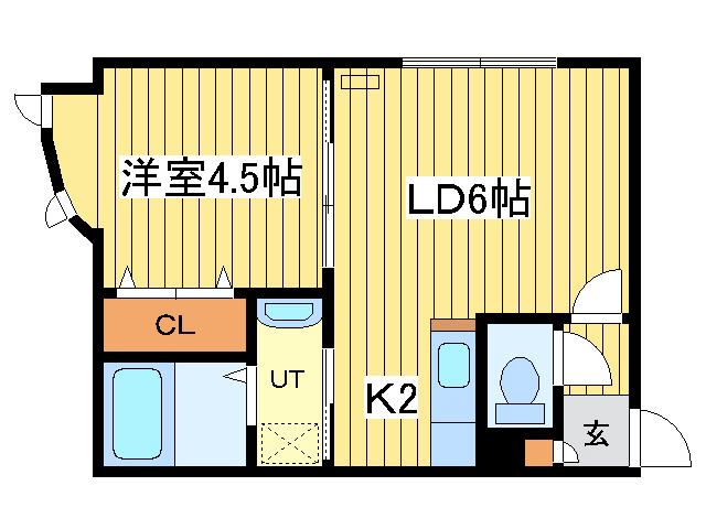 REGLO(1LDK/2階)の間取り写真