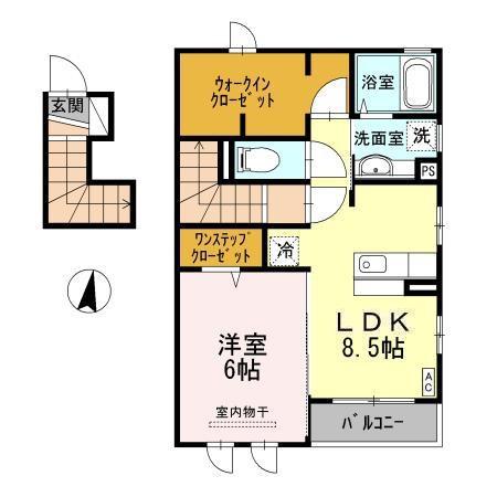 サンライズ(1LDK/2階)の間取り写真