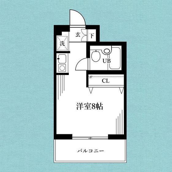 ブランニュー青葉台(ワンルーム/3階)の間取り写真