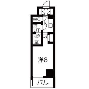エスリード金山プルミエ(1K/3階)の間取り写真
