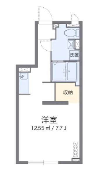 先作イースト(ワンルーム/2階)の間取り写真