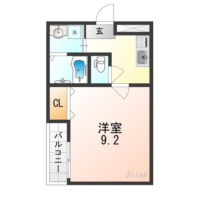 フジパレス東花園イースト(1K/1階)の間取り写真