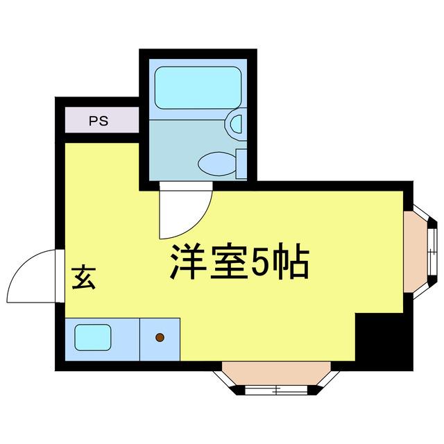 菅栄町マンションレディース(ワンルーム/4階)の間取り写真