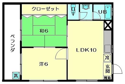 真嘉比ガーデン(2LDK/1階)の間取り写真