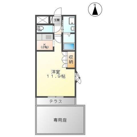 プロニティ表(1K/1階)の間取り写真