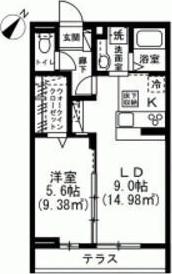 ラグーナレジデンス(1LDK/2階)の間取り写真