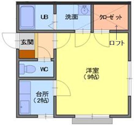 オーパス(1K/1階)の間取り写真