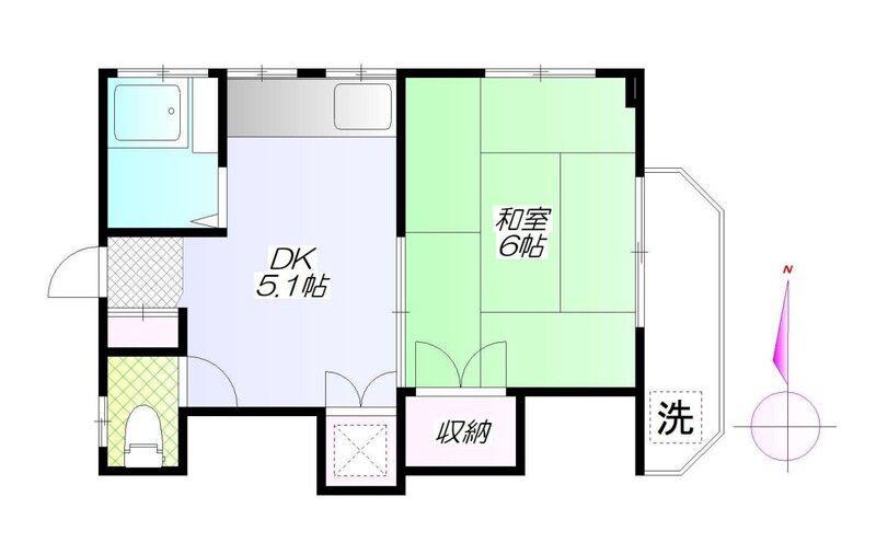 エトワール本所(1DK/3階)の間取り写真